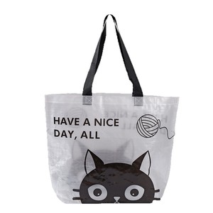 Printed Woven Tote Bag Square Casual Customizable Digital Printing Waterproof Promotional <b>Gift</b> Shopping Bag - Product Image 1