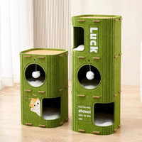 Arbre à chat d'intérieur multifonctionnel en feutre, avec maisonnette, tunnel, structure d'escalade et lit, mobilier de luxe moderne et écologique pour chat