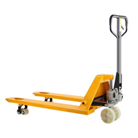Chariot à palettes manuel hydraulique YNFFT avec roues en polyuréthane/nylon, capacité de charge de 5 tonnes, longueur de fourche de 1220 mm, utilisation en intérieur