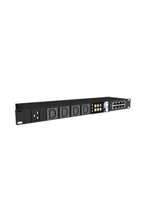 IP PDU <span class=keywords><strong>4</strong></span>-poorts C13 10A stopcontacten met IO-<span class=keywords><strong>interface</strong></span>, multi-<span class=keywords><strong>protocol</strong></span>, remote management, 110V-250V, datacenter, OEM aanpasbaar - Product Image 3