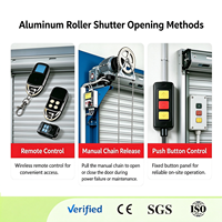 Porte à enroulement en alliage d'aluminium motorisée avec télécommande, isolation phonique en PU, taille personnalisée pour villa, garage résidentiel
