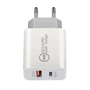 18W US EU AU Plug Dual PD Type C Charger Adapter Quick Charging QC 3.0 USB C Fast USB multi Charger for iPhone 12 for Samsung