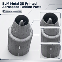 Service de fabrication additive de pièces de turbines aérospatiales imprimées en 3D SLM, métal, Inconel 718, prototypage rapide