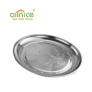 Household Ware 0.8mm Thickness Stainless Steel Serving Tray Plate