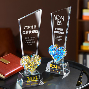 HBL полноцветная печать, радуга, покрытие, сердце, Хрустальное стекло, награда, подарок для предприятия - Product Image 3