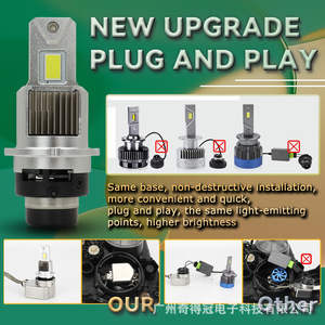 ไฟหน้า LED แบบเสียบตรงรุ่น D ซีรีส์ D1S D2S D3S 70W 30000LM หลอดทองแดงระบายความร้อนด้วยของเหลวสำหรับรถยนต์ - Product Image 4