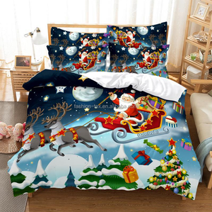 Mong muốn Ebay 100% Polyester <span class=keywords><strong>3D</strong></span> giáng sinh Santa khoản in Duvet cover tấm ga trải giường thiết lập bán buôn bộ đồ giường từ Trung Quốc Nhà cung cấp - Product Image 6