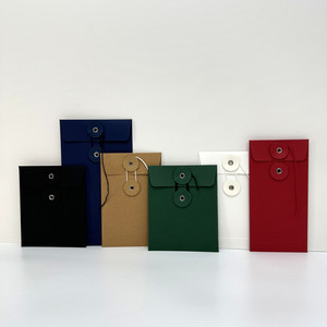 Enveloppes en papier kraft avec fermeture à cordon, sacs organisateurs multicolores pour cartes-cadeaux et documents - Product Image 1