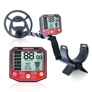 Détecteur de métaux avec bobine de recherche de 25 cm, multifréquence, en plastique ABS noir et rouge, pour adultes - Product Image 3