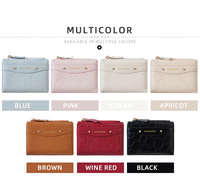 Dompet Wanita Pendek Baellerry Model Terbaru, Dompet Lipat Tipis untuk Wanita dan Remaja Putri, Dompet Koin dengan Ritsleting, Bahan Kulit PU