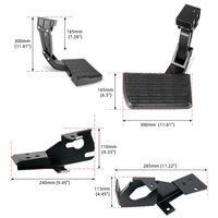 Vente chaude rétractable pare-chocs arrière hayon étape anti-dérapant pédale pour Ford F250 F350 F450, pièces de Modification extérieure