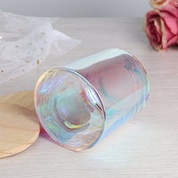 Stoples Kaca Lilin Holografik Warna-warni Mewah 10oz untuk Pembuatan Lilin