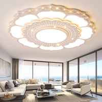 Lampe de plafond LED moderne Zeal Lighting en fer et acrylique, forme de fleur, à montage en surface, lumière du jour 6000K pour salon