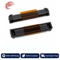 Konektor Board-to-Board 0.8mm 40P 60P Tinggi Susun 7-18mm SMT RoHS Pabrik ERM8 ERF8
