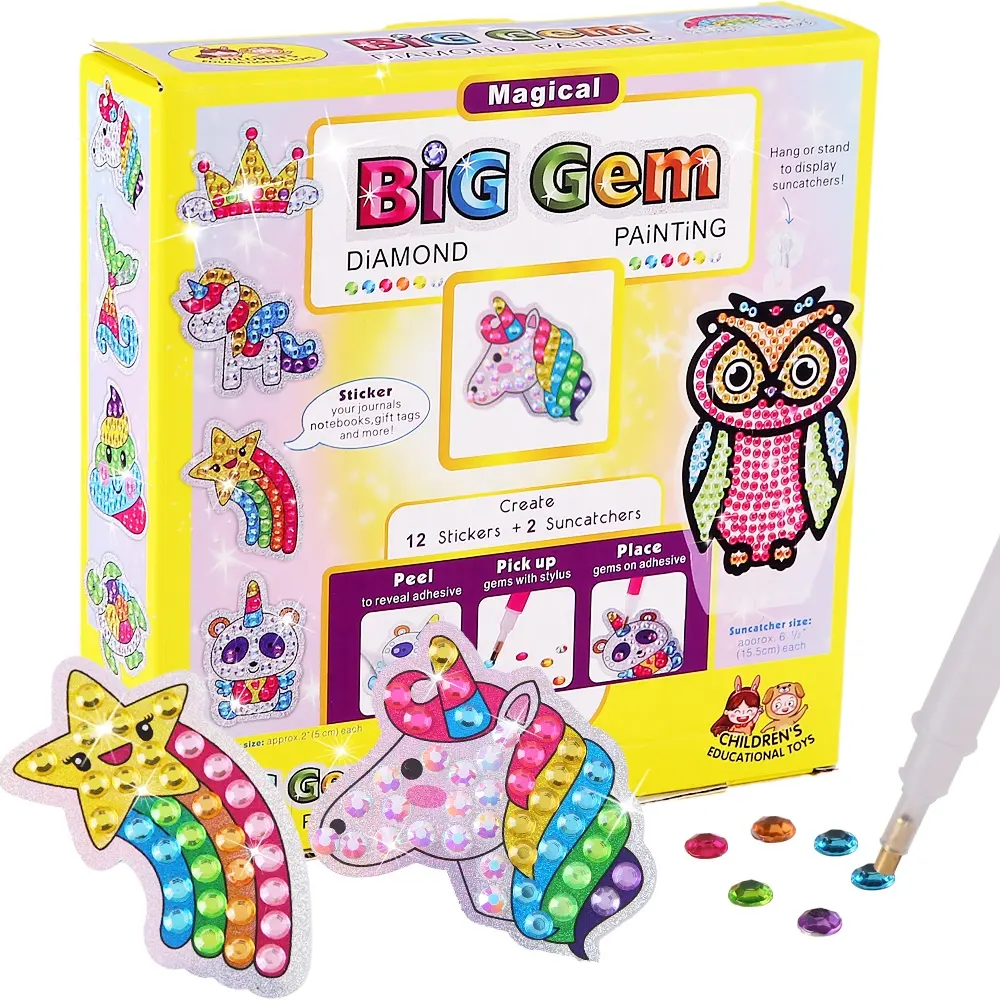 BAOYU Bestseller Big Gem Diamond Painting Kit auf Lager-Erstellen Sie Ihre eigenen Süßigkeiten Aufkleber & Sonnen fänger Kunst für Kinder