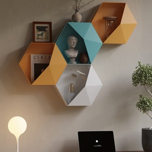 KINNO Meilleure Vente Style Nordique Étagère Murale Créative Cloison Suspendue Salon Salle À Manger Porche Décoration Murale <span class=keywords><strong>CD</strong></span> Rack De Stockage - Product Image 3