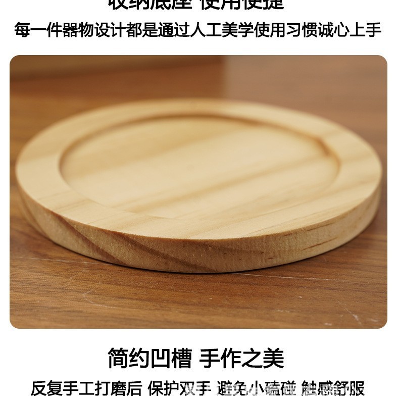 Pine wood round coaster (single piece)