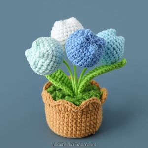 กระถางดอกทิวลิปโครเชต์ทำมือสำหรับตกแต่งบ้าน - Product Image 3