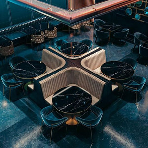 Mobilier commercial : Canapé <span class=keywords><strong>d</strong></span>'angle en L personnalisable pour KTV, <span class=keywords><strong>restaurant</strong></span>, et boîte de nuit – Design de banquettes et sièges sur mesure - Product Image 1