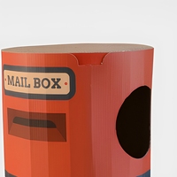 Maison pour chat en carton ondulé en gros, type boîte aux lettres, avec griffoir à trois couches pour chats d'intérieur, OEM