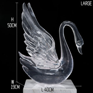 Vente flash : Statue d'animal cygne transparente en résine, design simple, décoration d'intérieur africaine, sculpture en résine <span class=keywords><strong>nue</strong></span> - Product Image 2