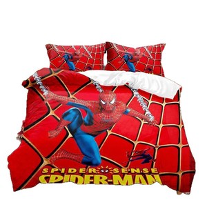 Ensemble de housse de <span class=keywords><strong>couette</strong></span> en polyester imprimé Spiderman 3D, super doux, pour enfants, garçons, chambre à coucher, 3 pièces avec taies d'oreiller - Product Image 5
