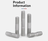 304 Stainless Steel Double-Headed Screw GBT Standard GB901 Extended Threaded Rod Two-End Threaded Bolt Two-End Connecting Stud