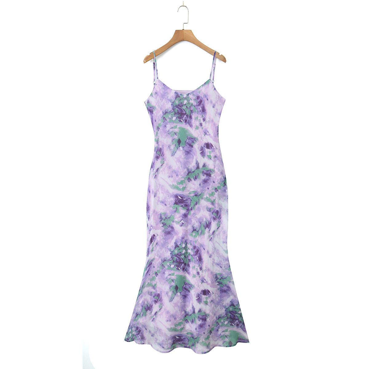 เดรสสายเดี่ยวสีม่วง Monet