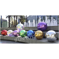 Boule de Noël gonflable brillante en PVC, sphère géante réfléchissante pour hall d'hôtel, vitrine, lieu de fête, exposition