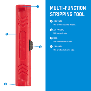 Utensile Manuale OEM per Spellatura Cavi con Lame per Isolamento Cavi Coassiali, Manico in Plastica - Product Image 5