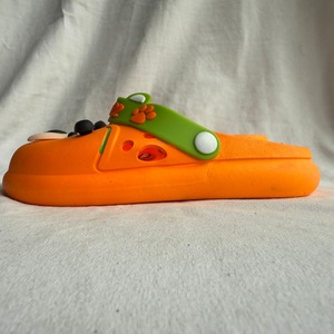 Ciabatte da uomo a cartoni animati, arancioni, con tomaia in PVC, suola in EVA, per l'estate, casual, slip-on, punta tonda, spessore 15 mm - Product Image 4