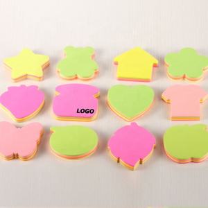 Notes autocollantes en forme de cœur colorées, blocs-notes réutilisables en néon mignons pour notes de bureau et rappels à emporter, cadeaux promotionnels - Product Image 1