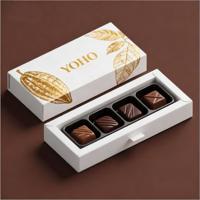 Emballage personnalisé pour barres chocolatées en carton gris en forme de champignon avec dorure à chaud, carton écologique avec pelliculage mat pour l'alimentation