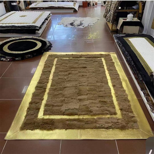 שטיחים עגולים רכים ופרוותיים בהתאמה אישית מסיבי פרווה דמוי ארנבת לסלון - Product Image 5