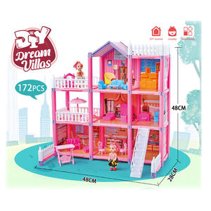 Yitecheng — maison <span class=keywords><strong>De</strong></span> poupée <span class=keywords><strong>De</strong></span> rêve pour enfants, nouveau, <span class=keywords><strong>2022</strong></span> pièces, 172, bricolage, meubles, 1/12 - Product Image 1