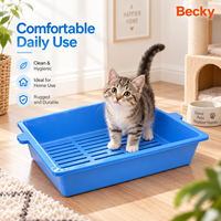 Bac à litière pour chat à 3 niveaux de haute qualité avec système de tamisage automatique, toilette manuelle sans déblotage, facile à nettoyer, pour chats