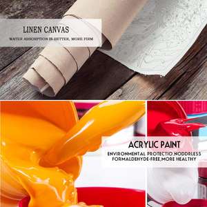 עיצוב מותאם אישית ציור diy על ידי אמנות קיר מספרים אספקה 16 x20 ס "מ ציור שמן חיות עם בד צבע תפאורה - Product Image 2