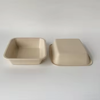 Fibre moulée PLA & PP PE PET EVOH Lamination Plateau de supermarché biodégradable Boîtes à lunch jetables pour viande et légumes de bagasse