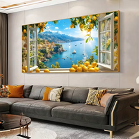 Impression numérique sur toile encadrée, peinture décorative créative - Style nordique, magnifique paysage romantique, art mural