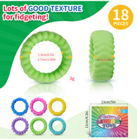 Jouets sensoriels pour enfants, anneaux sensoriels en silicone, anneaux anti-stress pour les doigts, anneaux sensoriels texturés doux, jouets promotionnels