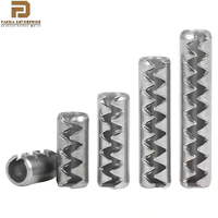 Goupille cylindrique dentée à fente en acier inoxydable 304 robuste M2 M2.5 M3 M4 M5 M6