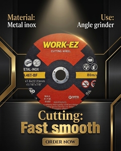 <span class=keywords><strong>Disque</strong></span> de coupe abrasif haute dureté <span class=keywords><strong>230</strong></span> mm (7 pouces) 1,6 mm d'épaisseur, roue de coupe OEM A24T <span class=keywords><strong>pour</strong></span> <span class=keywords><strong>meuleuse</strong></span> d'angle en acier inoxydable - Product Image 4