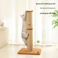 Arbre à chat écologique en bois massif avec griffoir en sisal, design moderne et luxueux, vente en gros, personnalisable, en carton