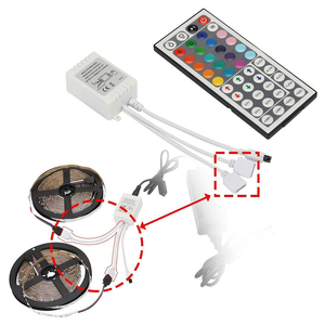 Controlador LED RGB Inalámbrico IR de 4 Pines y 44 Teclas ESann DC12-24V para Tiras de Luces LED con Certificados CE y RoHS - Product Image 3