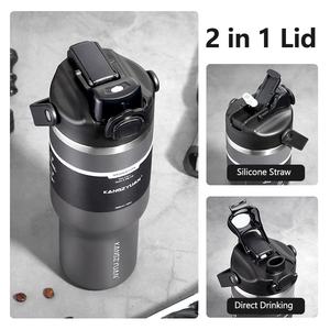 تفريغ مزدوج الجدار مع مقبض قابل للتخصيص من الفولاذ المقاوم للصدأ 32 أونصة - Product Image 2