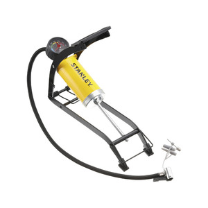 Bomba de pie Stanley de 120 Psi con manómetro para inflar neumáticos de bicicleta - Product Image 1