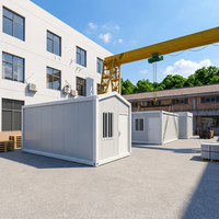 SKYLINE Conteneur Démontable Personnalisé de 20 pieds, Respirant, avec Panneaux Sandwich pour Atelier, Bureau, Bâtiment, Cuisine Préfabriquée