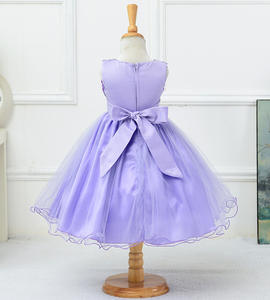 Vestido de Niña sin Mangas con Cinturón de Flores, Vestido de Princesa Largo y Esponjoso de Tul con Lentejuelas, 10 Colores - Product Image 2