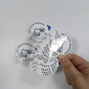 印刷されたカスタム光沢のある防水ステッカー印刷されたビニールダイカットステッカー自己接着製品ラベル衣服用 - Product Image 5