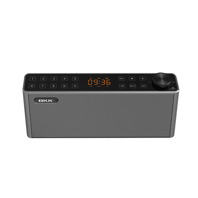 Portable Mini Digital Audio Music Player with Time Display Wireless Bluetooth Speaker